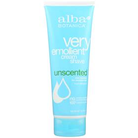 Alba Botanica 56152 Very Emollient Cream Shave Unscented 8 Oz