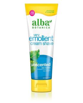 Alba Botanica 724742003425 Very Emollient Cream Shave Unscented 8 Oz Tube