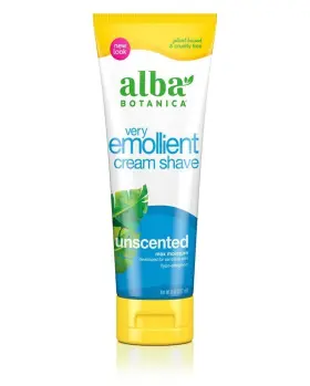Alba Botanica 724742003425 Very Emollient Cream Shave Unscented 8 Oz Tube Alba Botanica 724742003425 Very Emollient Cream Shave Unscented 8 Oz Tube
