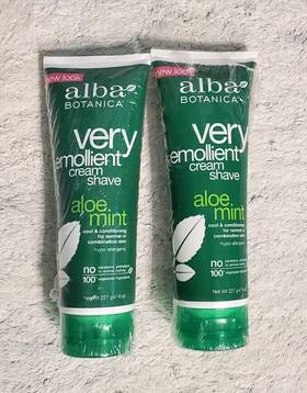 Alba Botanica 724742003463 Bundle Of 2 Very Emollient Aloe Mint Cream Shave 8oz