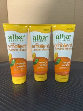 Alba Botanica 773490352408 Very Emollient Cream Shave Mango Vanilla 3pk Alba Botanica 773490352408 Very Emollient Cream Shave Mango Vanilla 3pk