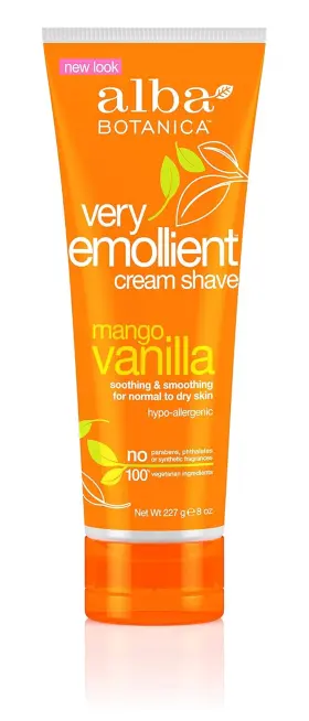 9842 Alba Botanica Botanical Mango Vanilla Very Emollient Cream Shave 8 Ounce Tubes Pack Of
