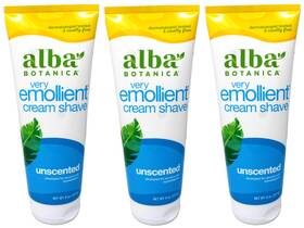 Alba Botanica Lb0216 Very Emollient Natural Moisturizing Cream Shave Unscented 3 Pack