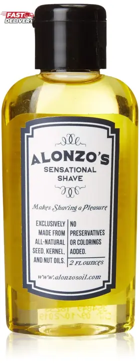 Alonzos Sensational Shave 445053856830 - Shaving Oil For Men 1-pack 2 Oz Bottle All-natur
