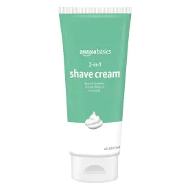 Amazon Basics 195515012638 2-in-1 Shave Cream Fragrance Free 6 Fl. Oz. 2 Pack Previous