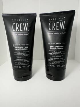 American Crew 669316406106 Moisturizing Shave Cream 5.1oz Shaving Black Tube 2x Pack