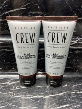 American Crew 669316457108 2x 2 In 1 Skin Moisturizer And Beard Conditioner 3.3 Oz New