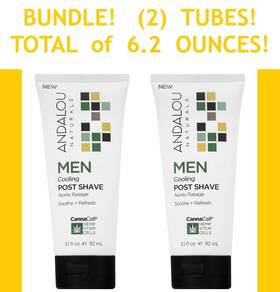 Andalou Naturals 96310 Bundle 2 Men Cannacell Post Shave - Hemp Stem Cells 6.2oz