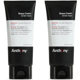B0977kb532 Anthony Sensitive Men Shaving Cream 6oz 2-pack Squalane Eucalyptus Spearmint