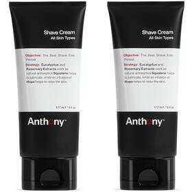 Anthony Logistics For Men 445008070090 Shaving Cream Mens Sensitive Skin Squalane Eucalyptus Spearmint And R