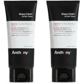Anthony Logistics For Men 445008070090 Shaving Cream Mens Sensitive Skin Squalane Eucalyptus Spearmint And R