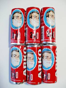 Arko Ev116-pk3 6 Pcs Men Face Shaving Soap Stick 75g Traditional Turkish Cream