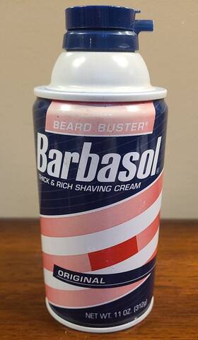 Barbasol 051009009334 Vintage Shaving Cream Beard Buster 11 Oz Red Can Discontinued Faded