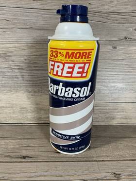 Barbasol 074300009391 Vintage Full Shaving Cream Sensitive Skin 14.75oz 33% More - Rusting