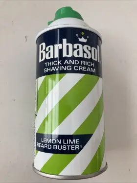 Barbasol 074300009421 1 Beard Buster Thick And Rich Shaving Cream Lemon Lime 11 Oz. New Retired