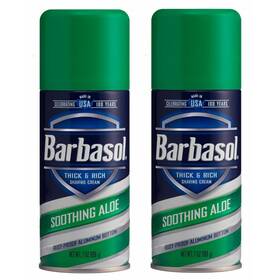 Barbasol 191565735374 Thick And Rich Soothing Aloe Shaving Cream Rust-proof 7oz 2 Pack