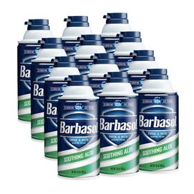 Barbasol 313025910941 Soothing Aloe Thick And Rich Shaving Cream 10 Oz Pack Of 12