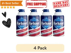 Barbasol 313109542549 Original Thick And Rich Shaving Cream For Men 4 Pack 10 Oz