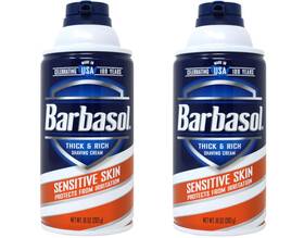 Barbasol 445017912916 Sensitive Skin Thick And Rich Shaving Cream 10 Ounce Pack Of 2