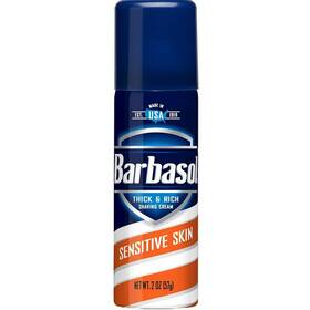 Barbasol 629343631957 Sensitive Skin Thick And Rich Shaving Cream For Men Travel 2oz 36 Pack