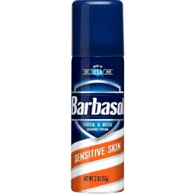 Barbasol 629343631957 Sensitive Skin Thick And Rich Shaving Cream For Men Travel 2oz 36 Pack
