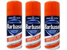 Barbasol 705353573248 Shave Cream 7 Ounce Sensitive Skin Pack Of 3