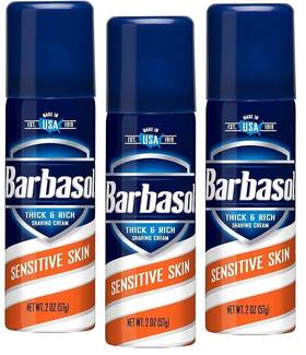 Barbasol B01n0rac5g Shave Cream Sensitive Skin Travel Size 2 Oz Pack Of 3