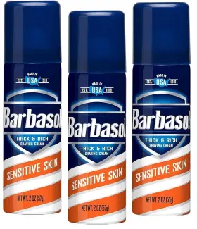 B01n0rac5g Barbasol Shave Cream Sensitive Skin Travel Size 2 Oz Pack Of 3
