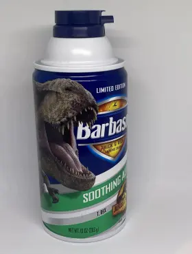 B1993jp Barbasol Jurassic Word 2022 Soothing Aloe 10oz Can T-rex Variant Park