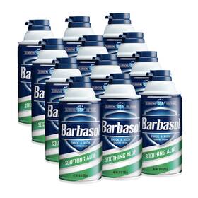 Barbasol Fgi00273-fba Soothing Aloe Shaving Cream 10 Oz - Thick Rich Pack Of 12