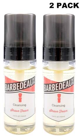 Barbedeaux 858614006044 - Revolutionary Cleansing Shaving Foam 5.4 Oz Two Pack Shave
