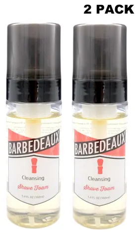 Barbedeaux 858614006044 - Revolutionary Cleansing Shaving Foam 5.4 Oz Two Pack Shave