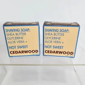 Barbero 818204029365 Shaving Soap Cedarwood 2 Oz Bar Lot Of Shea Butter Glycerin Aloe Vera