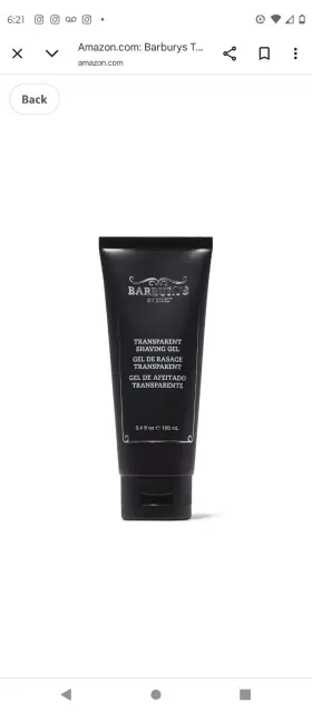 610122 Barburys Transparent Shaving Gel By Sibel 3.4 Fl Oz Shave New 610122 Barburys Transparent Shaving Gel By Sibel 3.4 Fl Oz Shave New