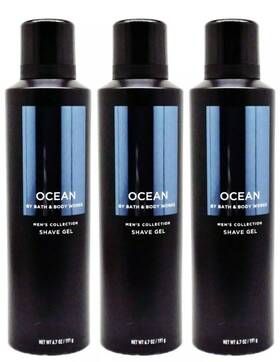 Bath & Body Works 667551309640 3 And Ocean Mens Collection Foam Shave Gel Shaving 6.7 Oz Each