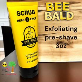 Bee Bald 852664004081 New 3 Fl Oz Scrub Head And Face Exfoliating Pre-shave