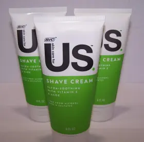 Bic 070330744998 Lot Of 3 - Us Unisex Shave Cream For Men Women 6 Oz