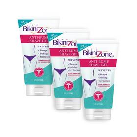 Bikini Zone 445015374365 Anti-bump Shave Gel For Sensitive Areas 5 Oz 3 Pack