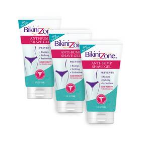 Bikini Zone 692621452650 Anti-bump Shave Gel For Sensitive Areas 5 Oz 3 Pack