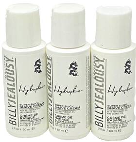 Billy Jealousy 181044000314 Hydroplane Super Slick Shave Cream Men 2 Oz Travel Lot Of 3