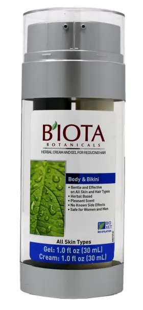 Biota Botanicals 817402010069 Herbal Cream And Gel For Reducing Hair Body Bikini 2 Ounce