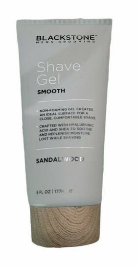 Blackstone 605923630077 New Mens Grooming Shave Gel Smooth Sandalwood 6oz