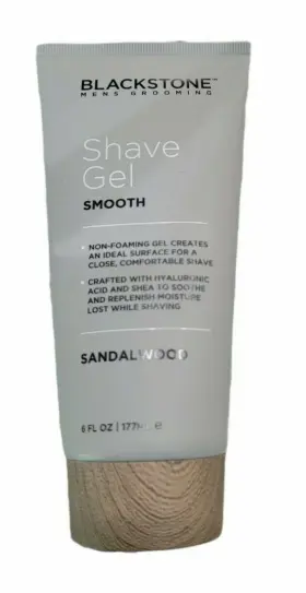 Blackstone 605923630077 New Mens Grooming Shave Gel Smooth Sandalwood 6oz Blackstone 605923630077 New Mens Grooming Shave Gel Smooth Sandalwood 6oz