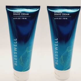 Blesswell 850012216681 Lot Of 2 Mens Ultimate Shave Cream - W Hemp Seed Oil 4 Oz Sealed