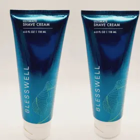Blesswell 850012216681 Lot Of 2 Mens Ultimate Shave Cream - W Hemp Seed Oil 4 Oz Sealed