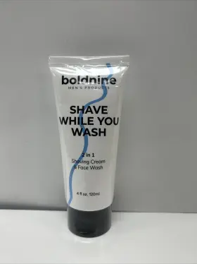 Boldnine 809990108015 Mens 2 In 1 Shaving Cream And Face Wash 4 Fl Oz