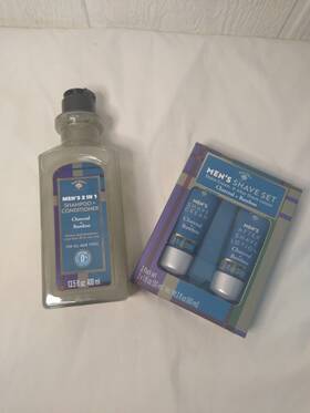 Bolero 071520 Lot Charcoal Bamboo Mens Shave Set And 2 In 1 Shampoo Conditioner New
