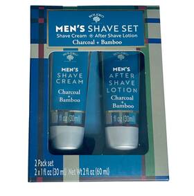 Bolero Mens Shave Set 810028571792 Cream And After Lotion Charcoal Bamboo New