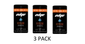Branded 313041679686 3 Pack Edge Sensitive Skin Shave Gel For Men With Aloe Twin 14 Oz