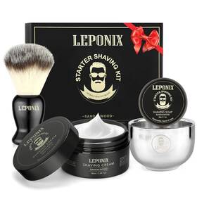 Branded 445044291206 Shaving Kit For Men Include Soap Brush Cream And Bowl Premium Aftersh